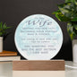 To My Wife Acrylic Circle Nightlight Marrying You Was The Best Decision I Ever Made