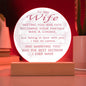 To My Wife Acrylic Circle Nightlight Marrying You Was The Best Decision I Ever Made