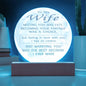 To My Wife Acrylic Circle Nightlight Marrying You Was The Best Decision I Ever Made