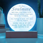 To My Soulmate Acrylic Circle Nightlight Falling In Love With You I Had No Control