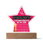 Gift For Granddaughter From Grandma or Grandpa LED Acrylic Star Plaque Gift