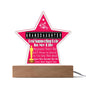 Gift For Granddaughter From Grandma or Grandpa LED Acrylic Star Plaque Gift