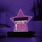 Gift For Granddaughter From Grandma or Grandpa LED Acrylic Star Plaque Gift