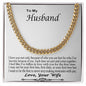 Gift for Husband From Wife Cuban Link Chain Husband Gift