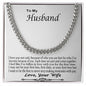 Gift for Husband From Wife Cuban Link Chain Husband Gift