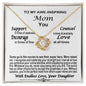 Gift For Mom From Daughter Super Mom Love Knot Necklace Mother's Day Gift