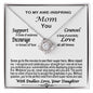 Gift For Mom From Daughter Super Mom Love Knot Necklace Mother's Day Gift