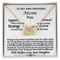 Gift For Super Hero Mom From Daughter Interlocking Hearts Necklace Perfect Sentiment Mom Gift
