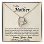 Gift For Mom From Son Forever Love Knot Necklace Mother's Day Gift