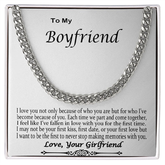 Gift For Boyfriend From Girlfriend Cuban Link Chain Boyfriend Gift