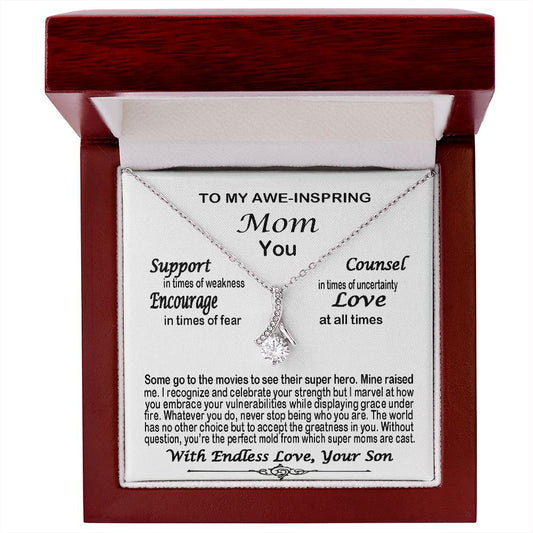 Gift For Mom From Son Super Hero Mom Alluring Beauty Necklace Gift For Mom